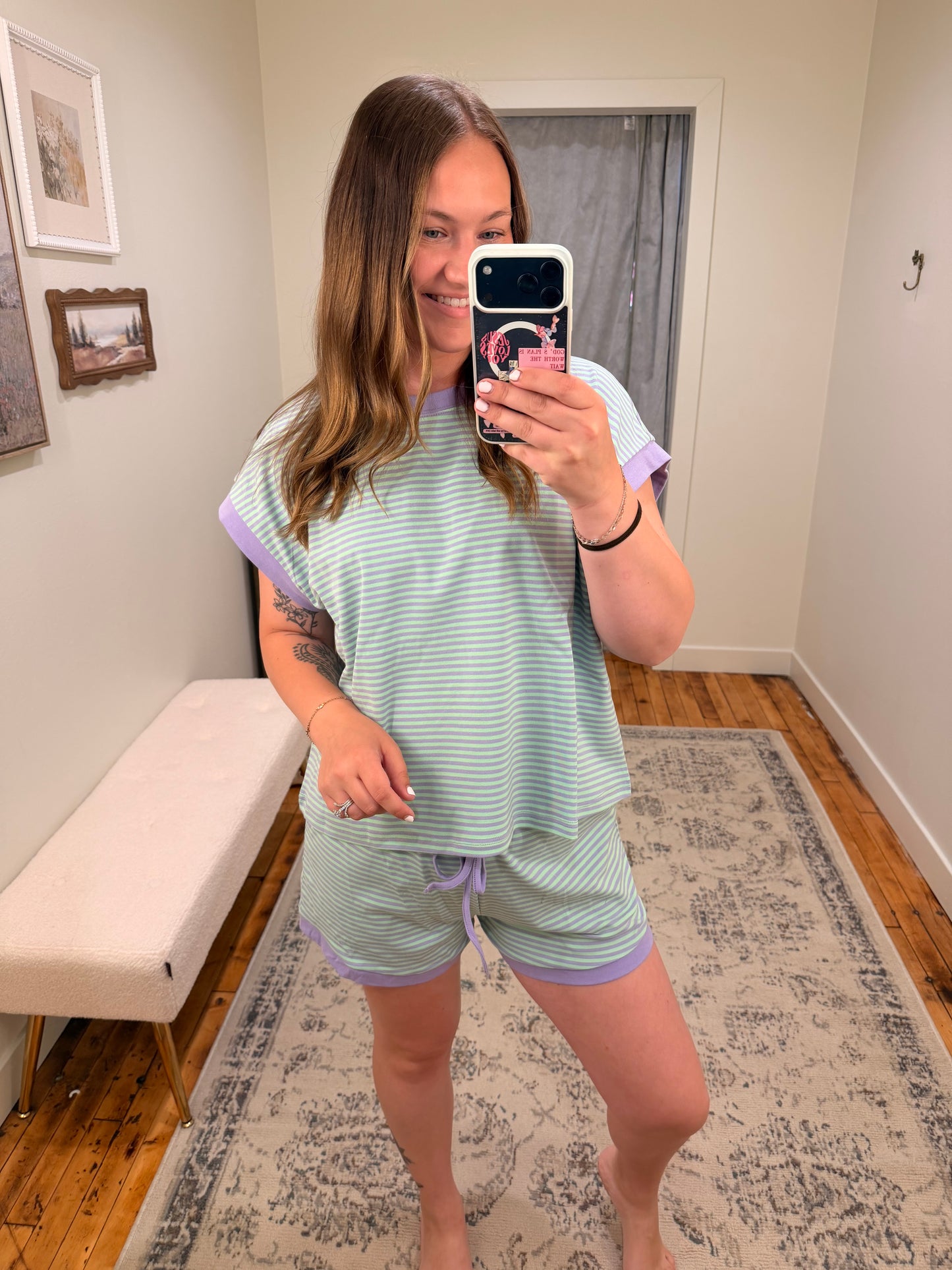 Lily Striped Short Set