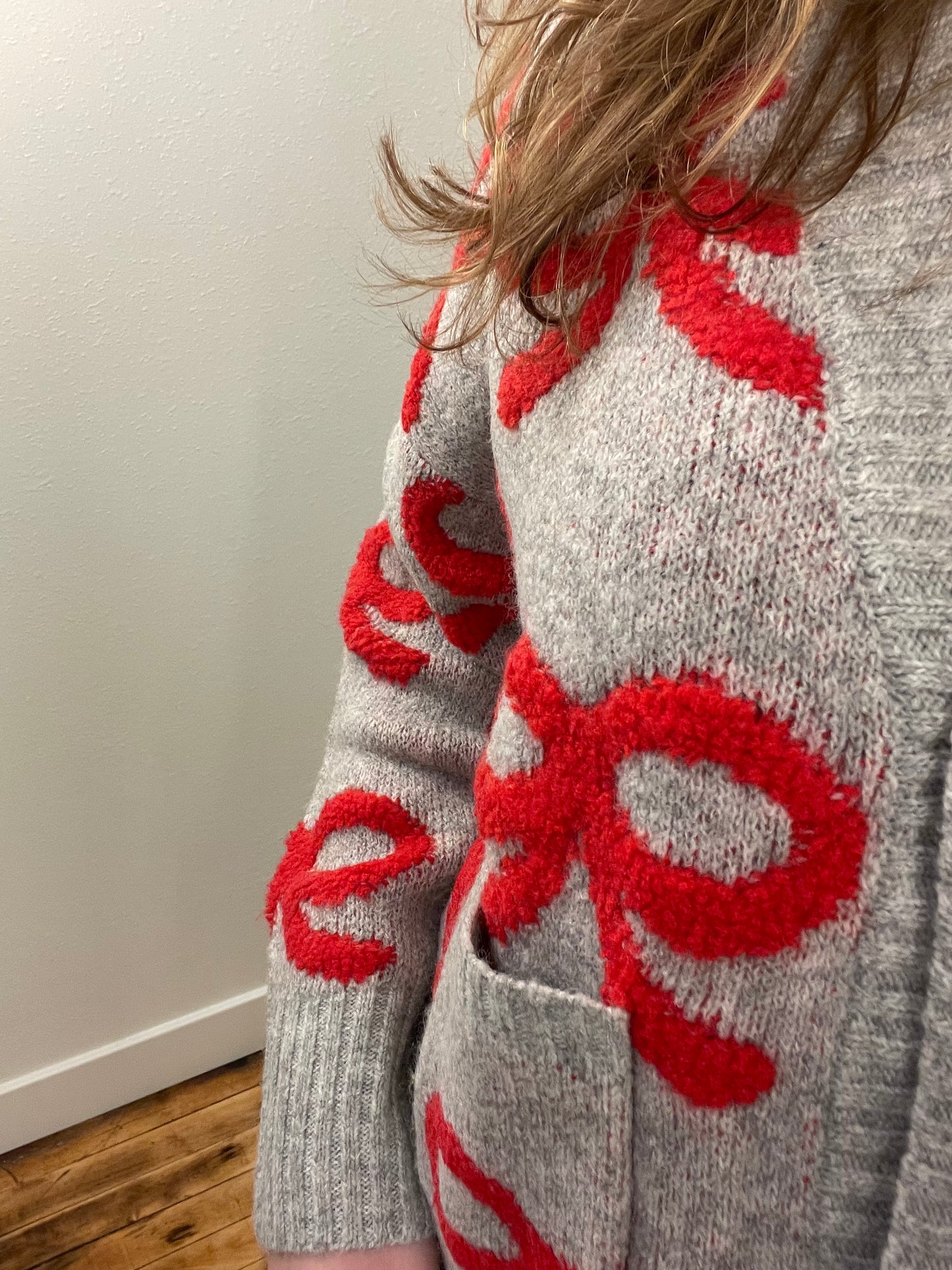 Red Bow Cardigan