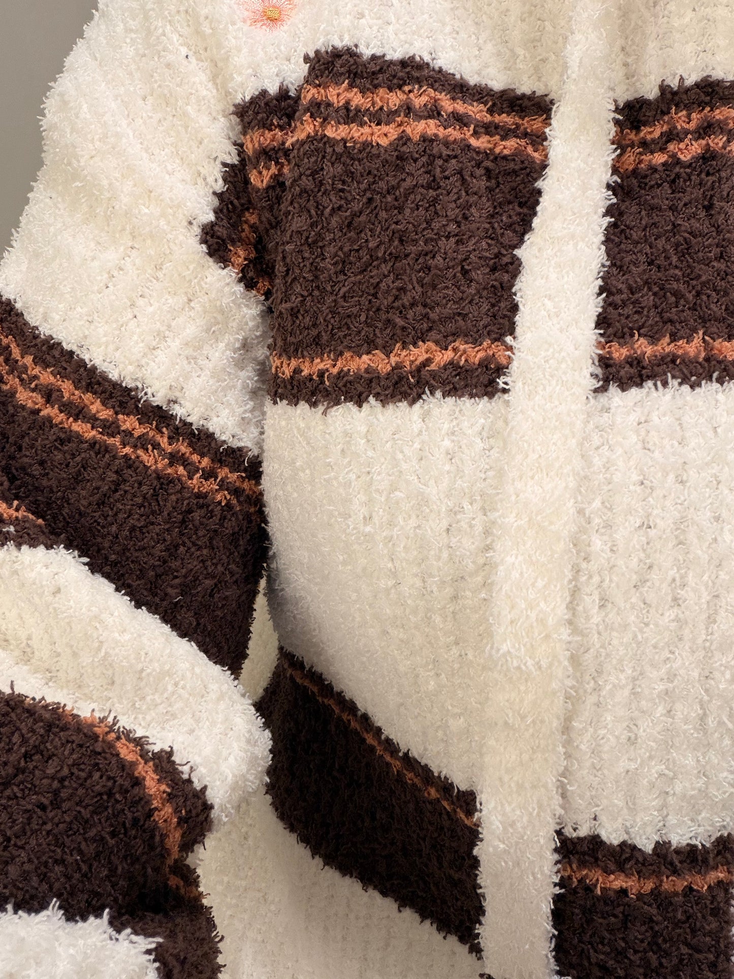 Floral Embroidery Patchwork Cardigan