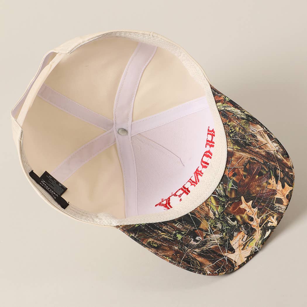 Honey Embroidered Hat CAMO