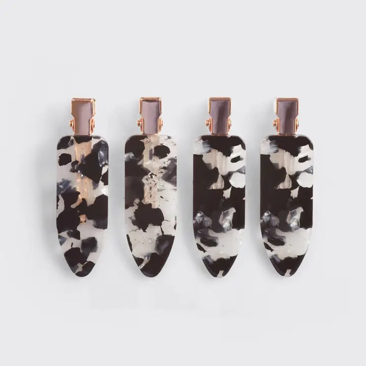 Creaseless Clips - Black Terrazzo