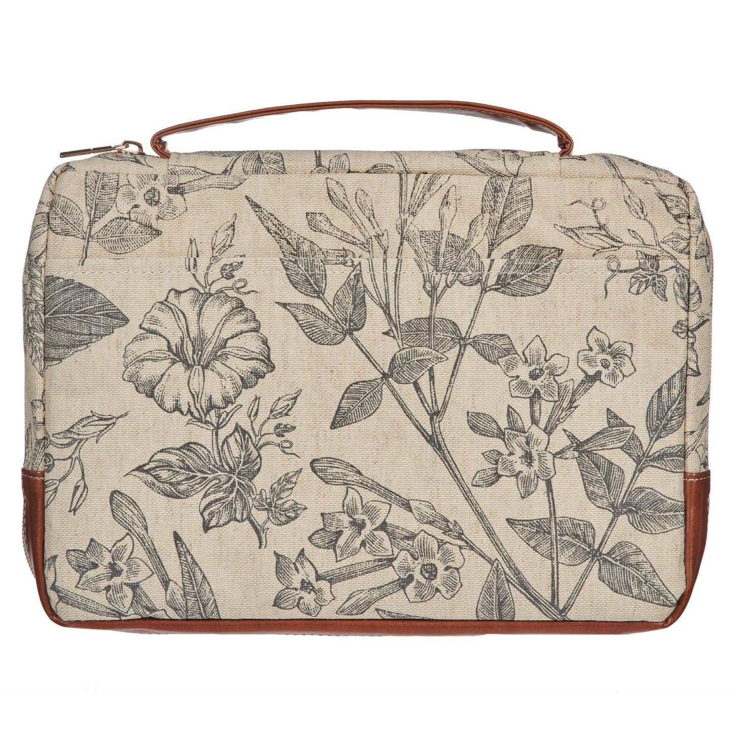 Bible Cover Fashion Cream/Brown Floral Amazing Grace