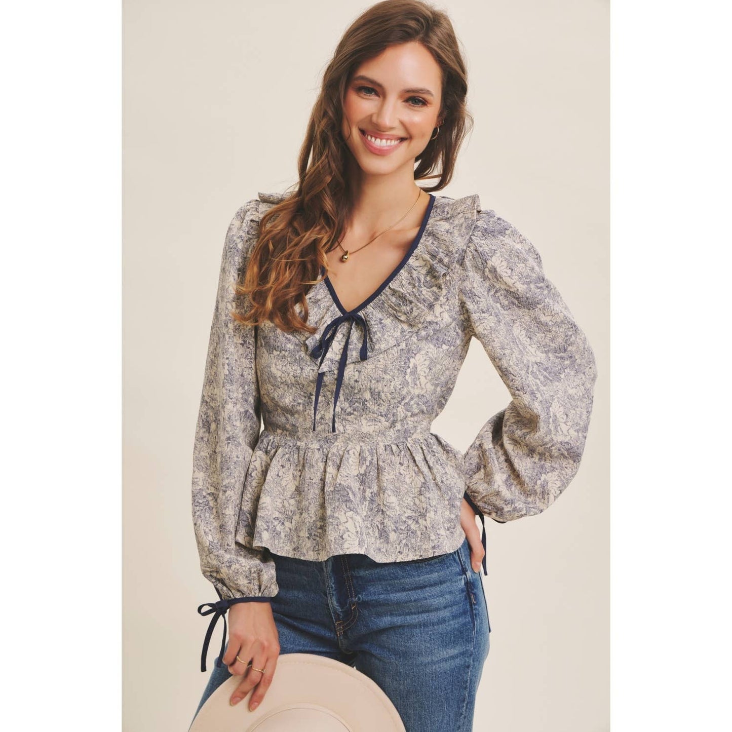 Toile Baby Doll Blouse