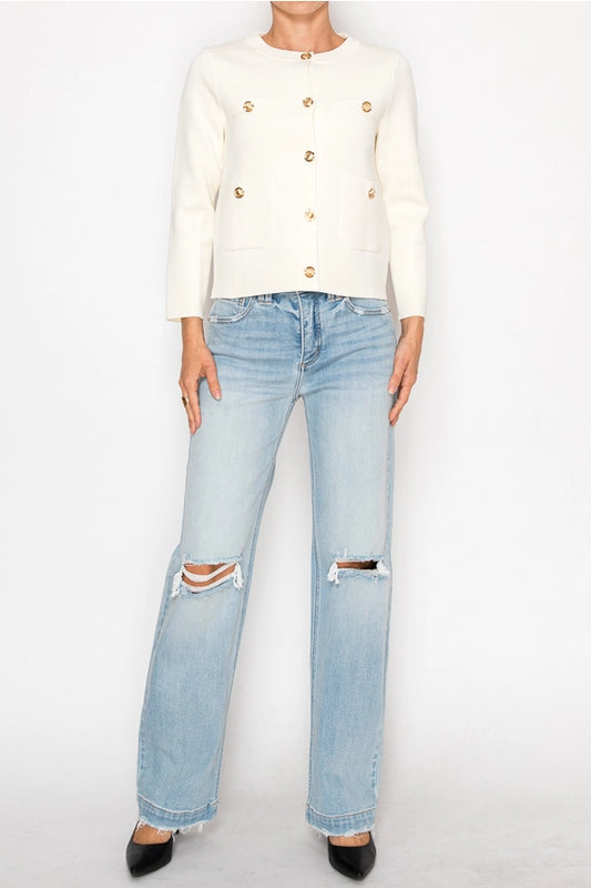 TC Relaxed Straight Arm Vin Denim