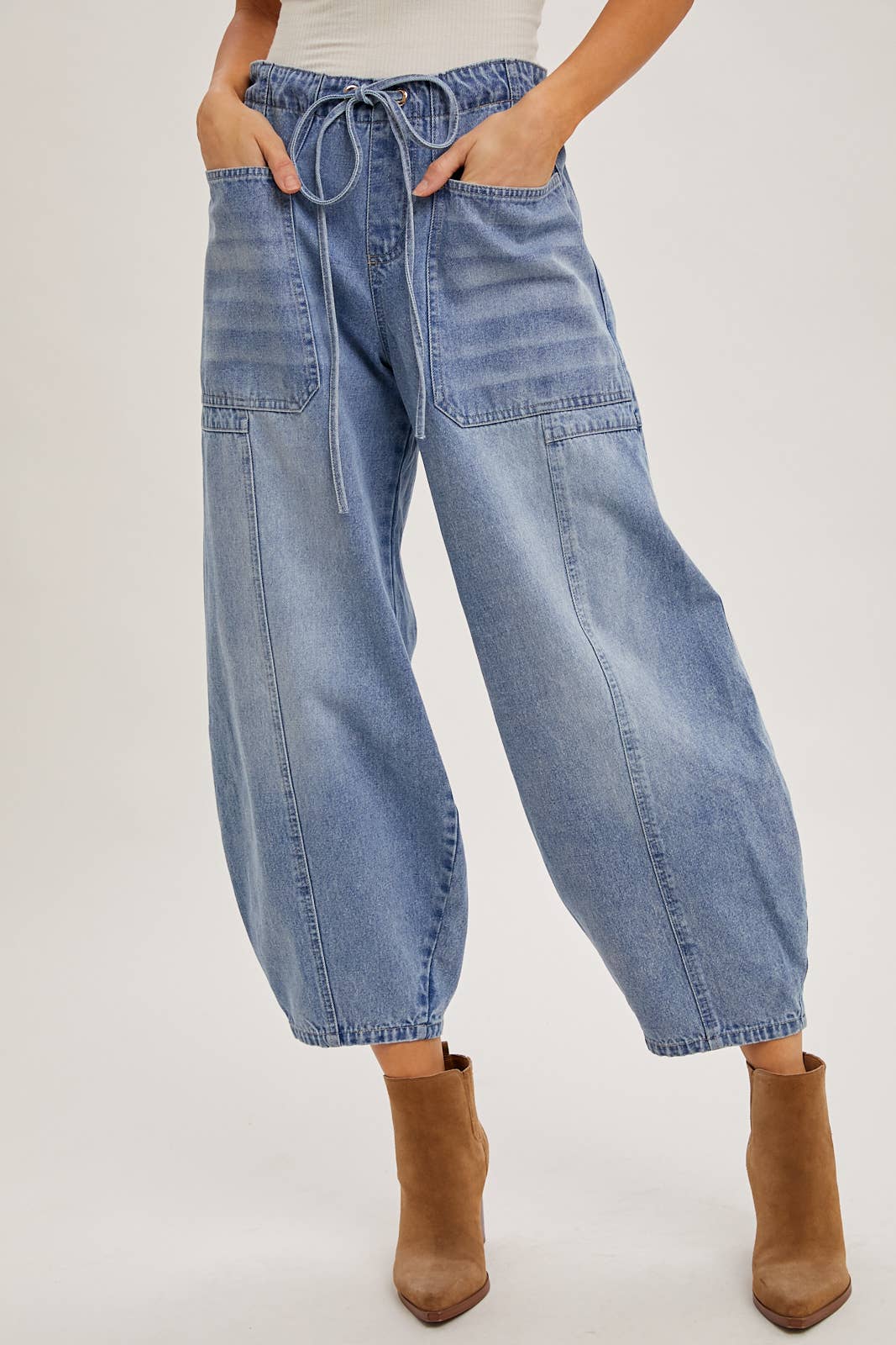 Mid-Waist Barrel Jeans