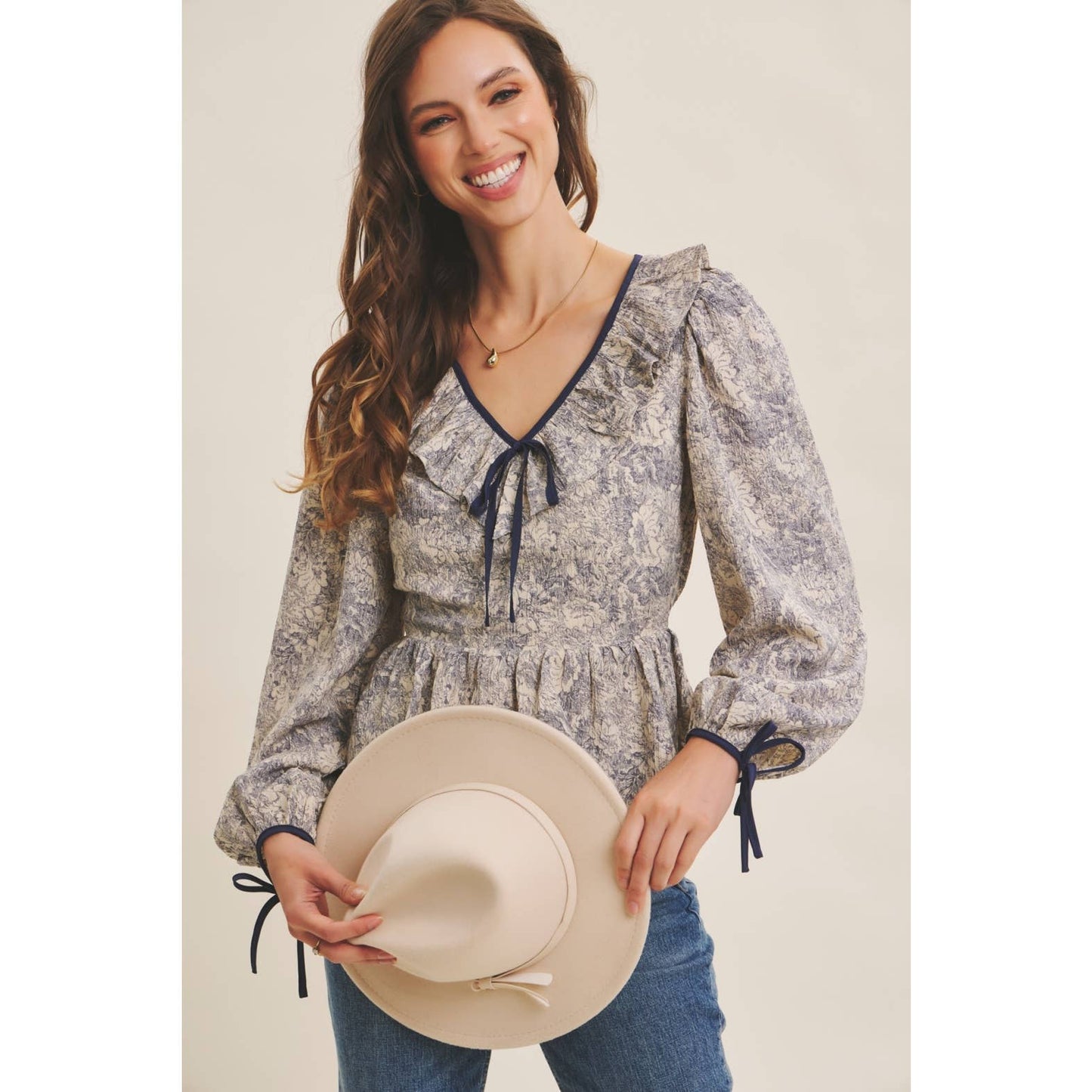 Toile Baby Doll Blouse