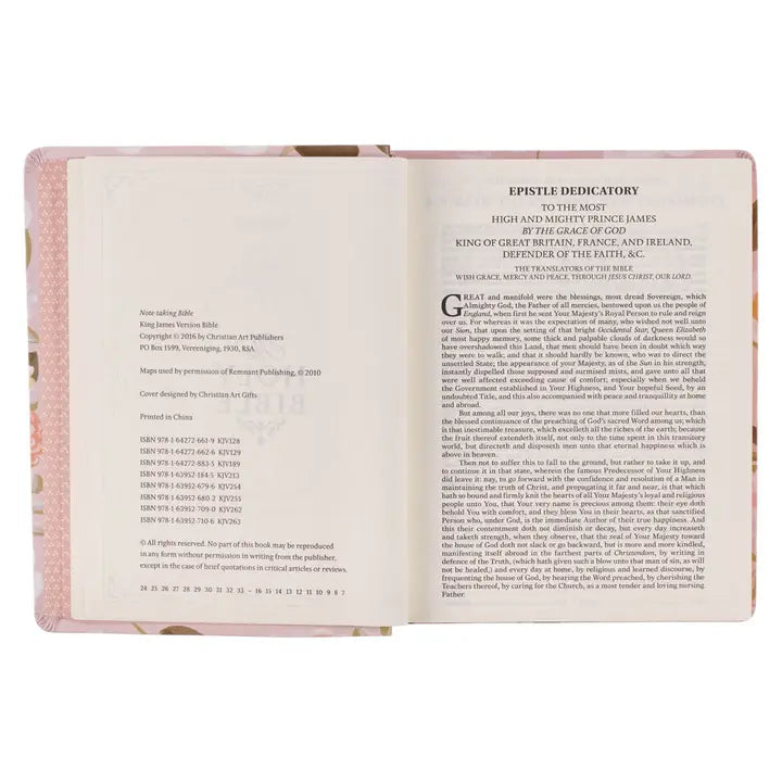 KJV Notetaking Bible Pink Strength & Dignity