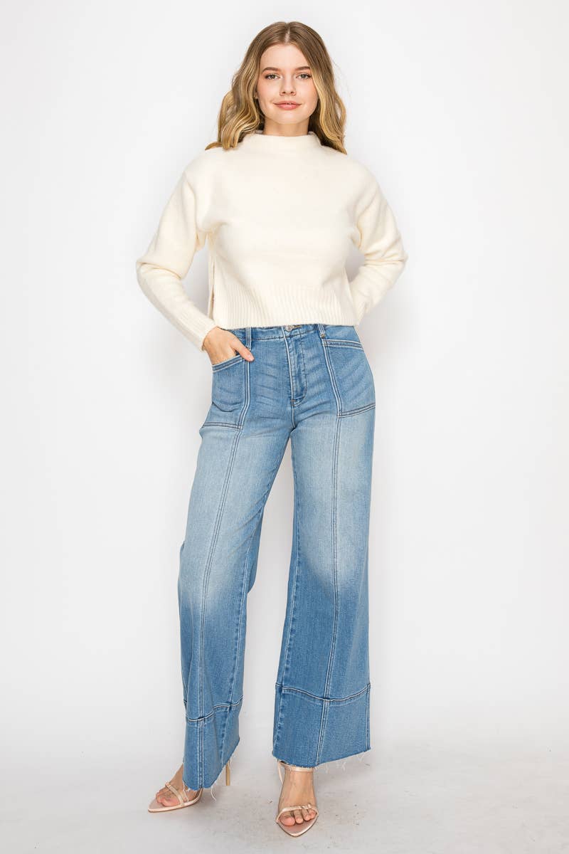 Tummy Control Palazzo Jeans