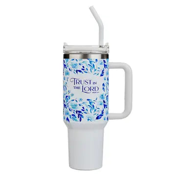 Tumbler w/straw (Blue)