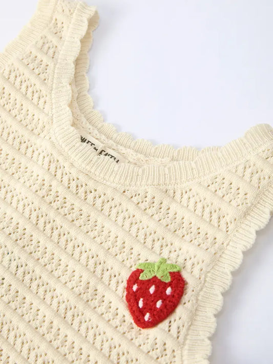 Strawberry Knit Top