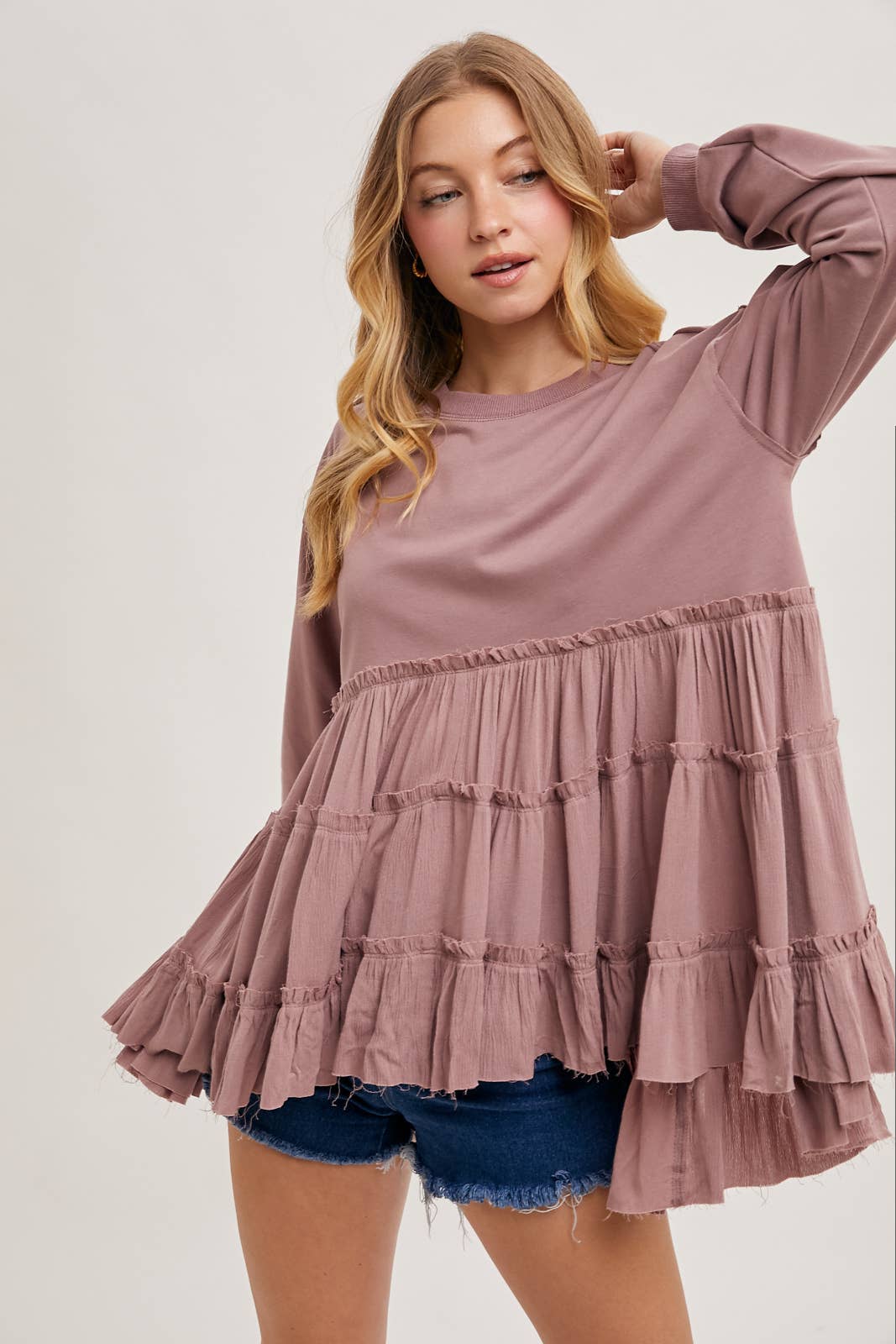 Tiered Ruffled Hem Top