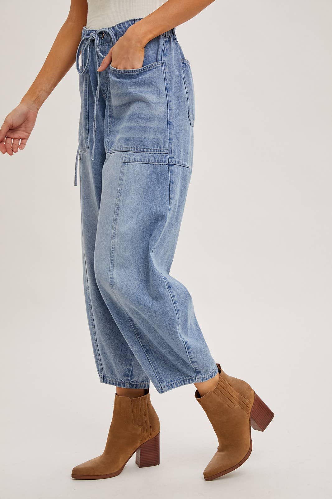 Mid-Waist Barrel Jeans