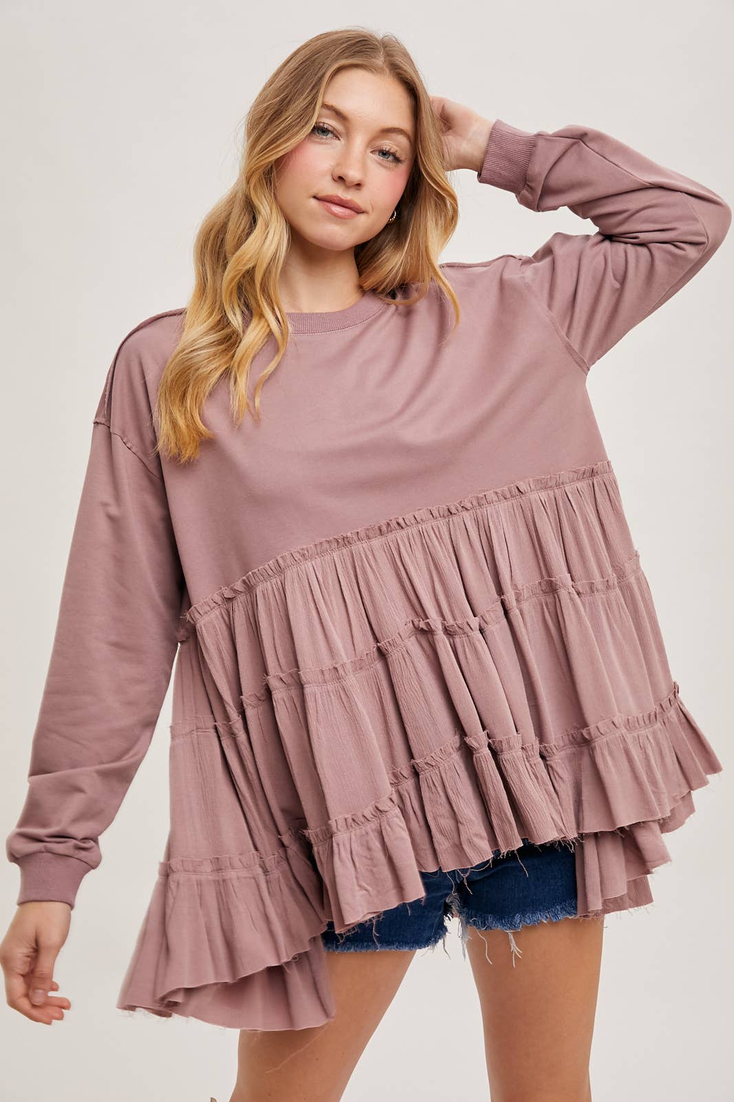 Tiered Ruffled Hem Top
