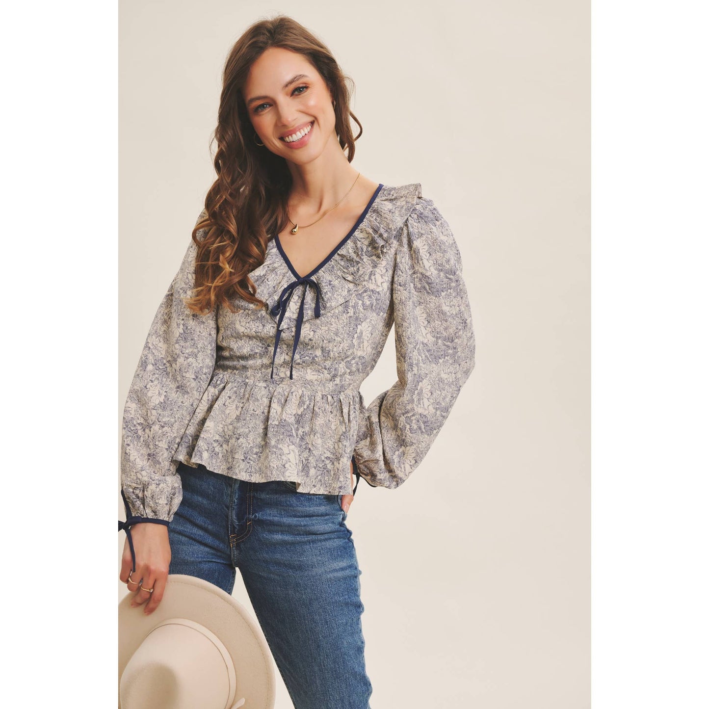 Toile Baby Doll Blouse