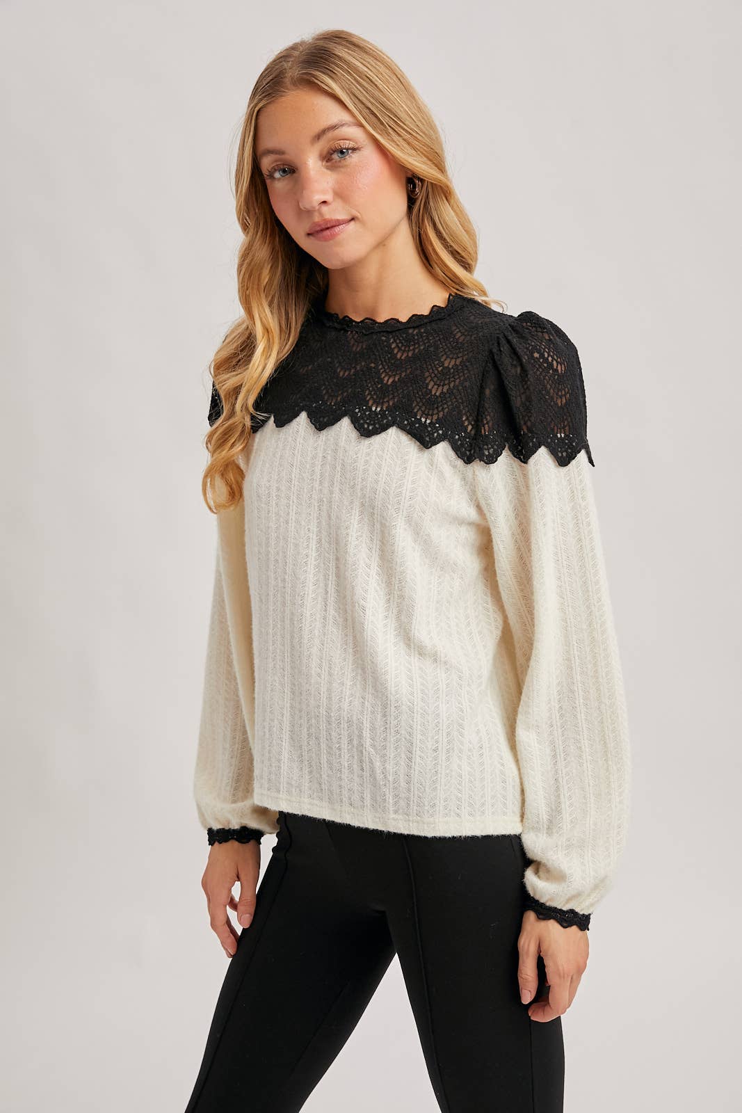 Lace Trimmed Blouse