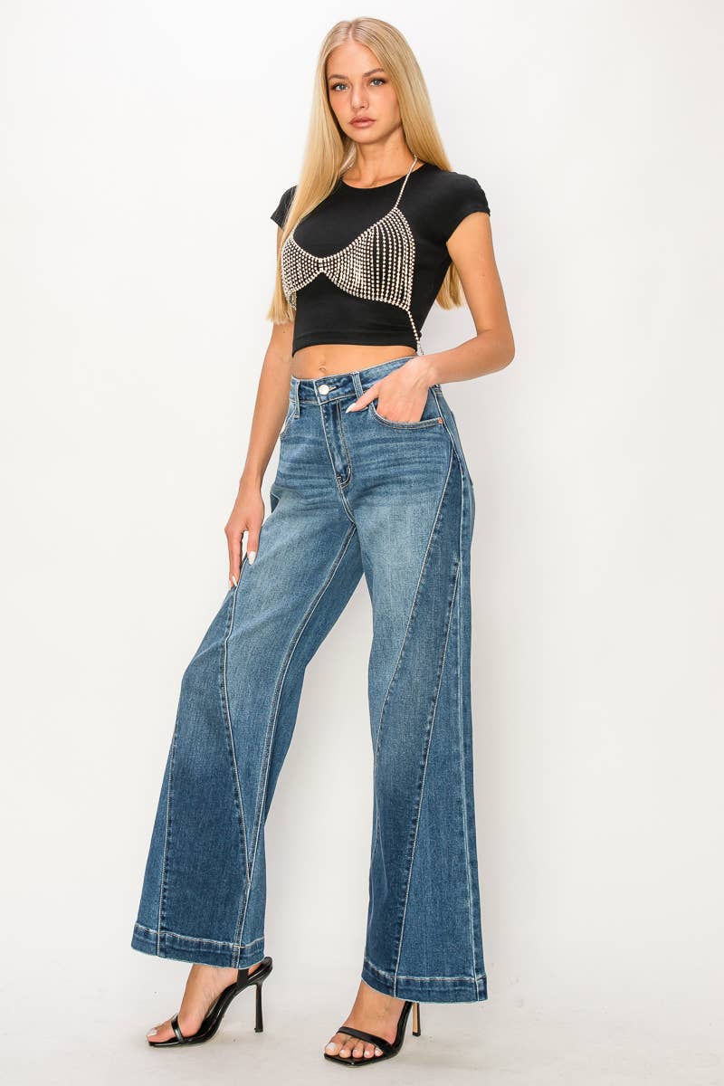 High Rise Relaxed Flare Denim