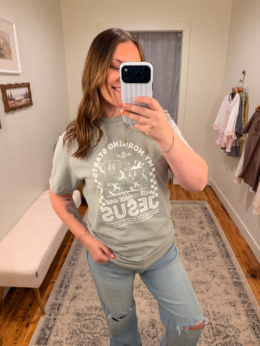 Mornings W/ Jesus + Coffee Tee