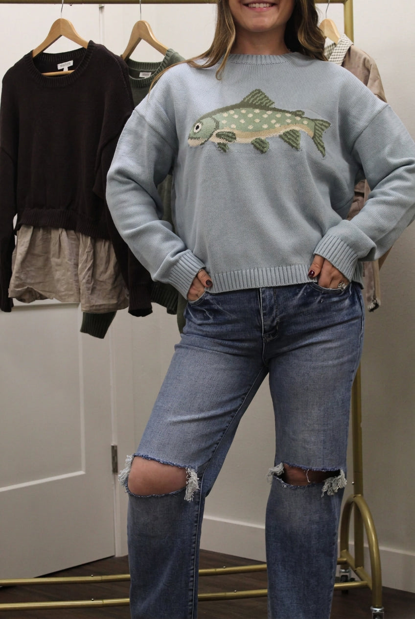 Fish Sweater OLIVE