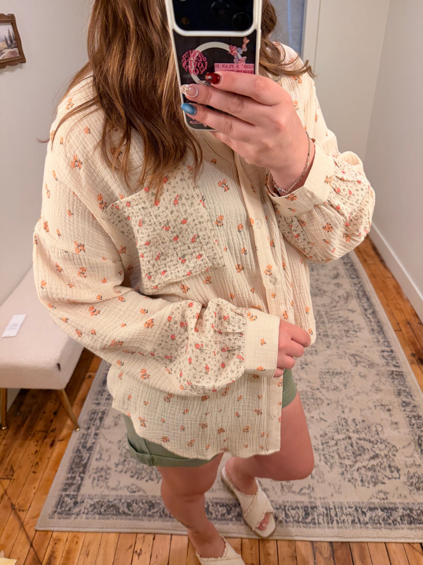 Floral Patchwork Top