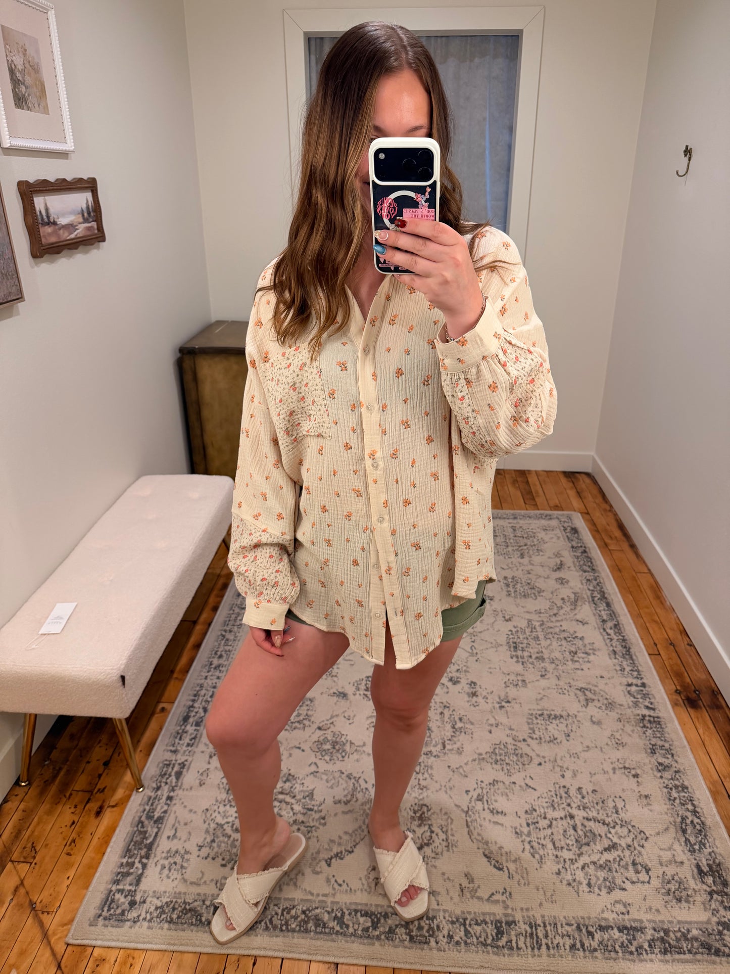 Floral Patchwork Top