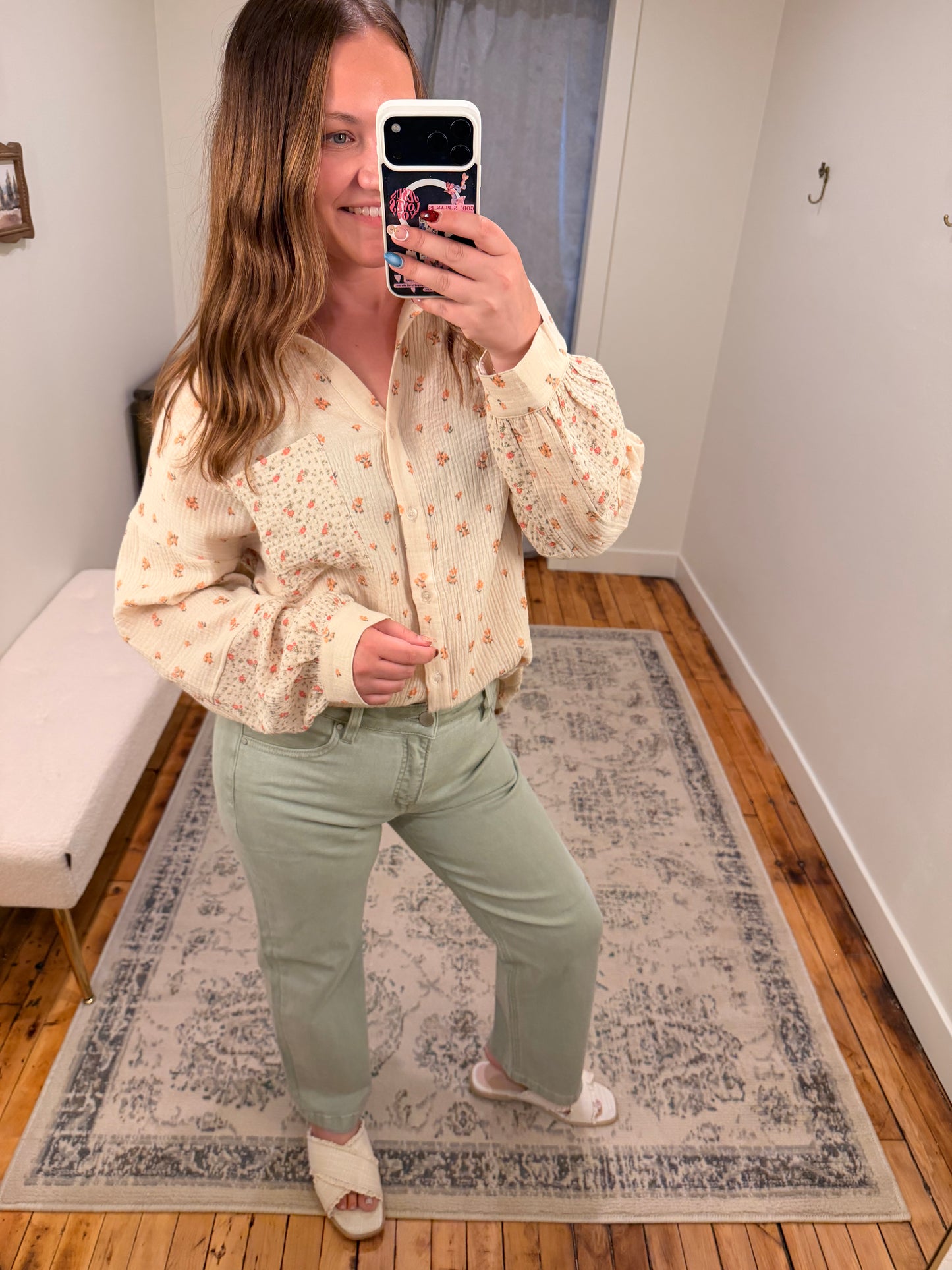 Risen Ankle Jeans Pistachio