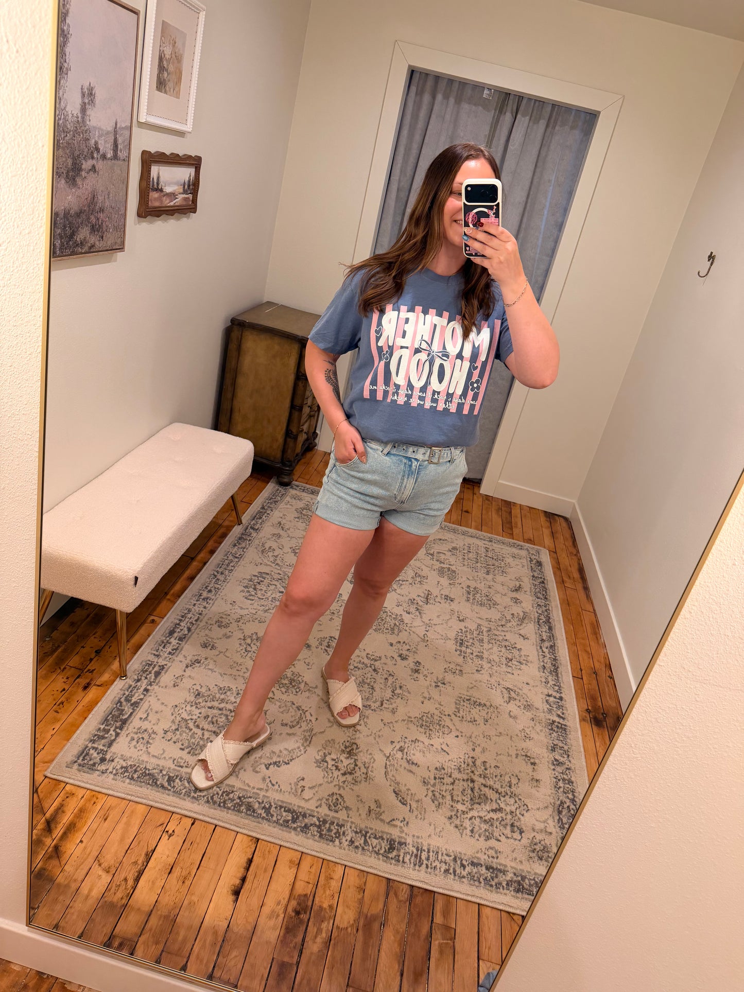 90's Belt Denim Shorts