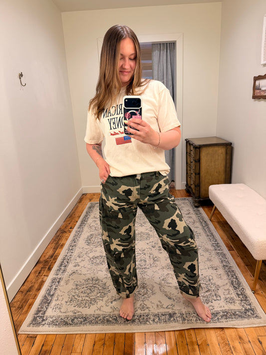 Camo Barrel Denim Jeans