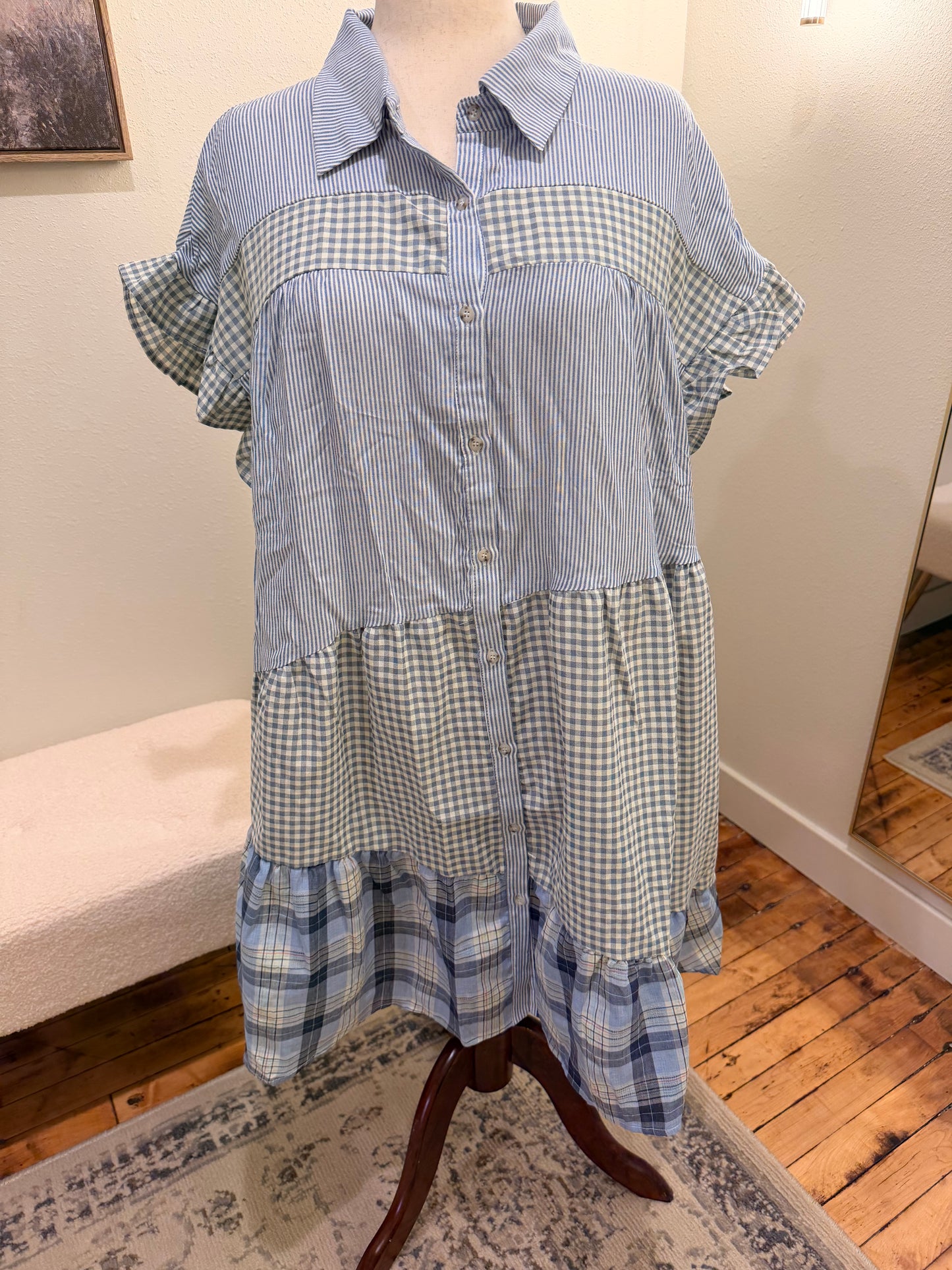 The Priscilla Patchwork Dress (PLUS)