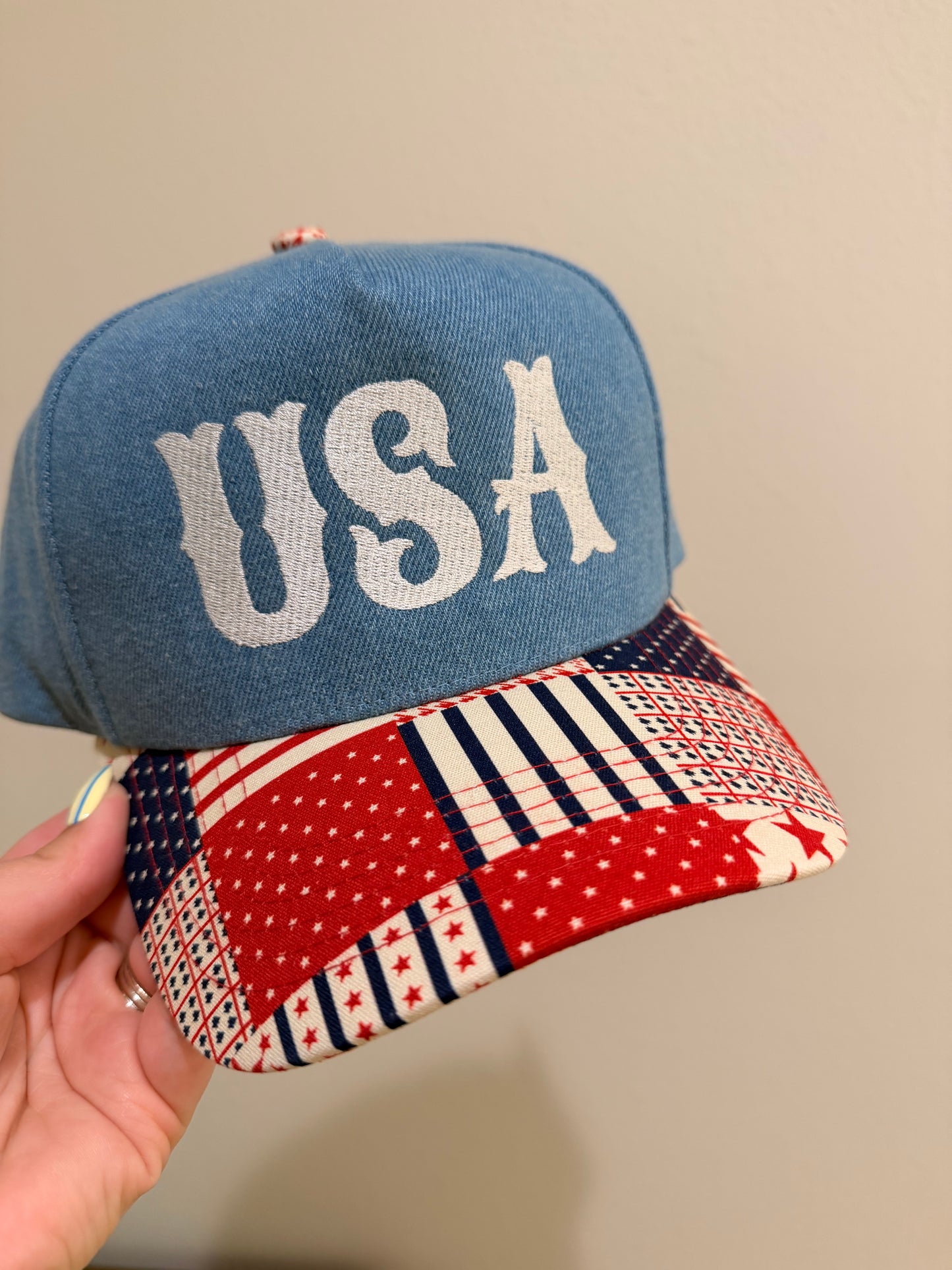 USA Patchwork Trucker Hat