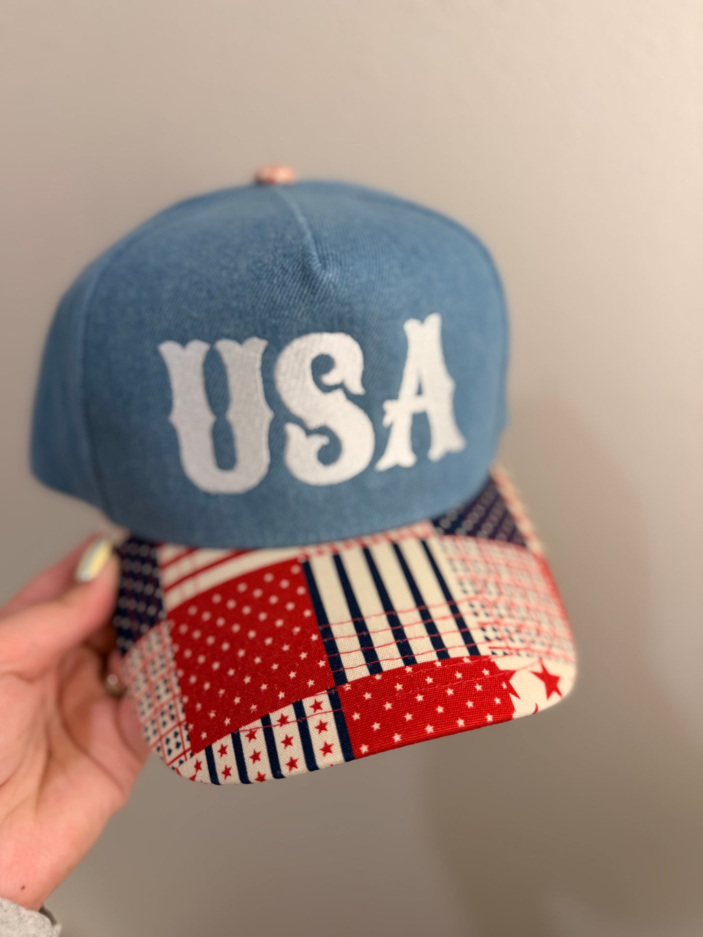 USA Patchwork Trucker Hat