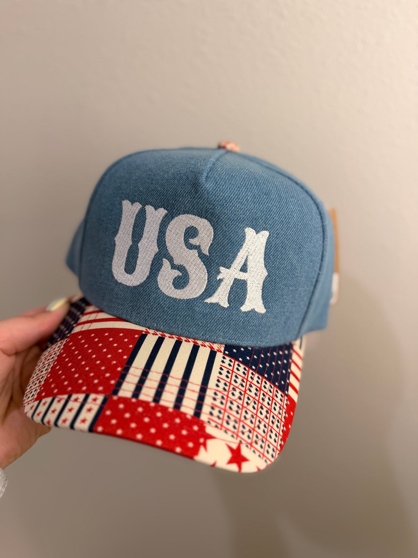 USA Patchwork Trucker Hat