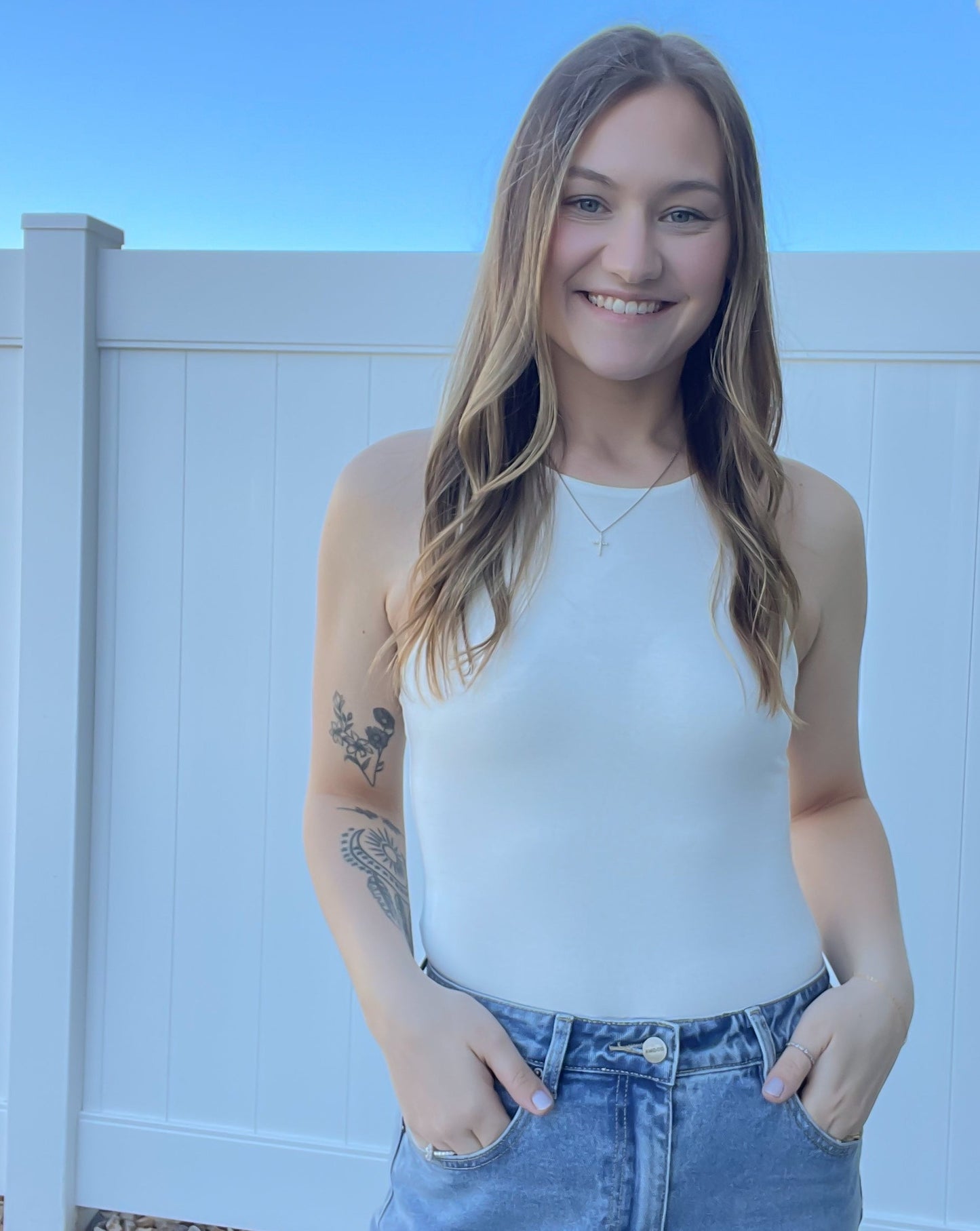 Micah Tank Bodysuit (Cream)