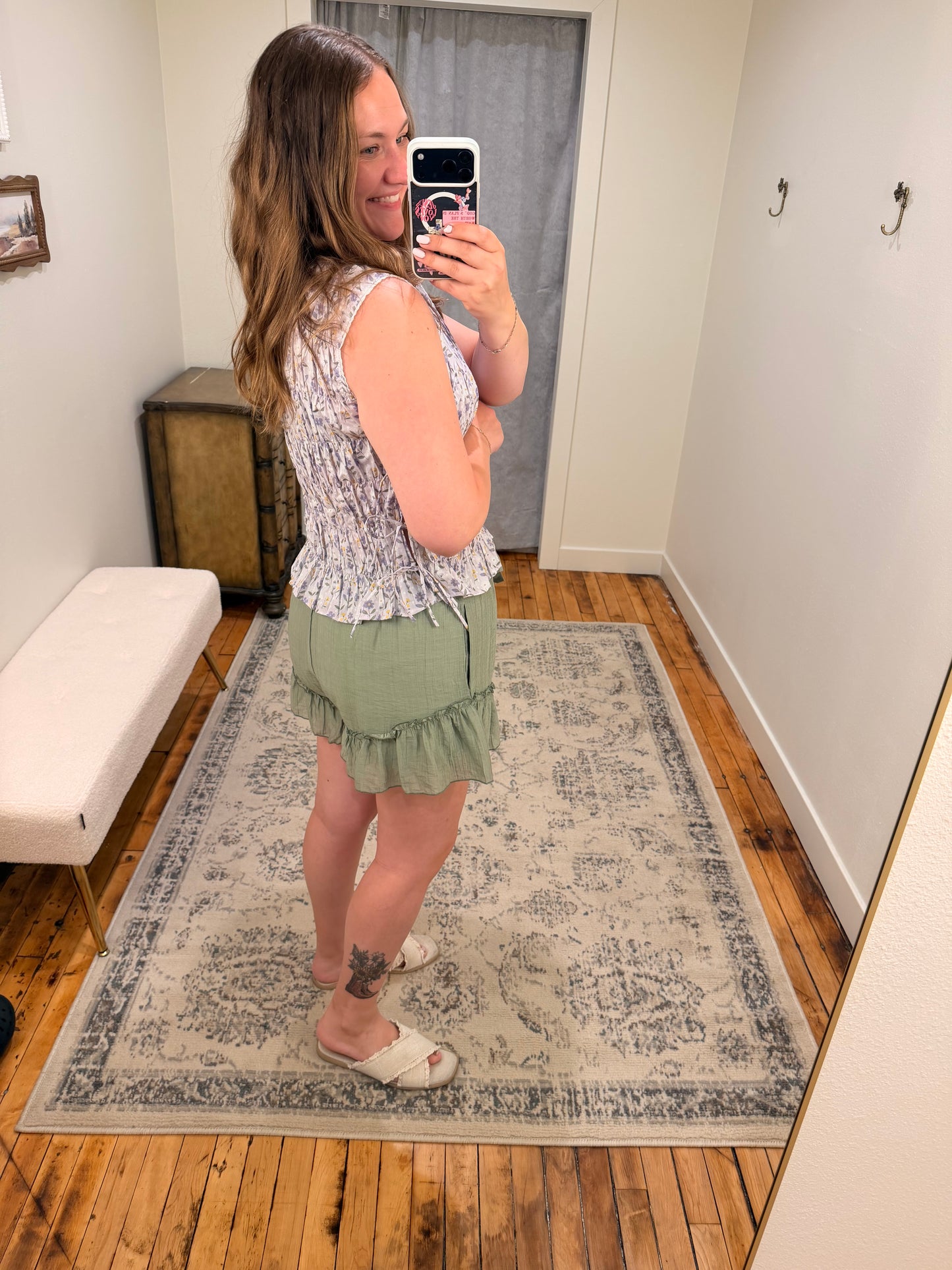 Tie Waist Ruffle Shorts
