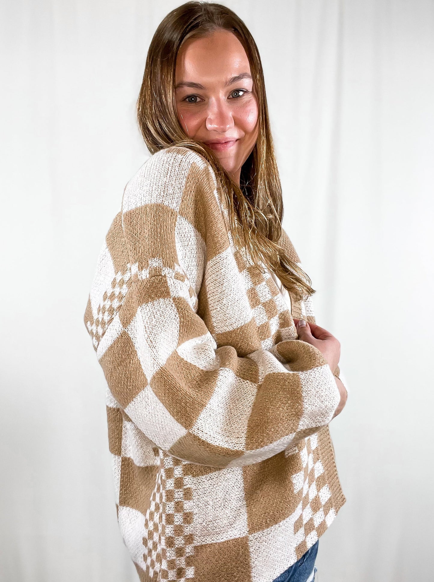 Katie Checkered Cardigan