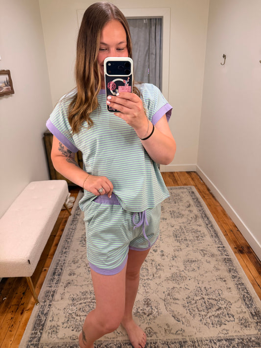 Lily Striped Short Set