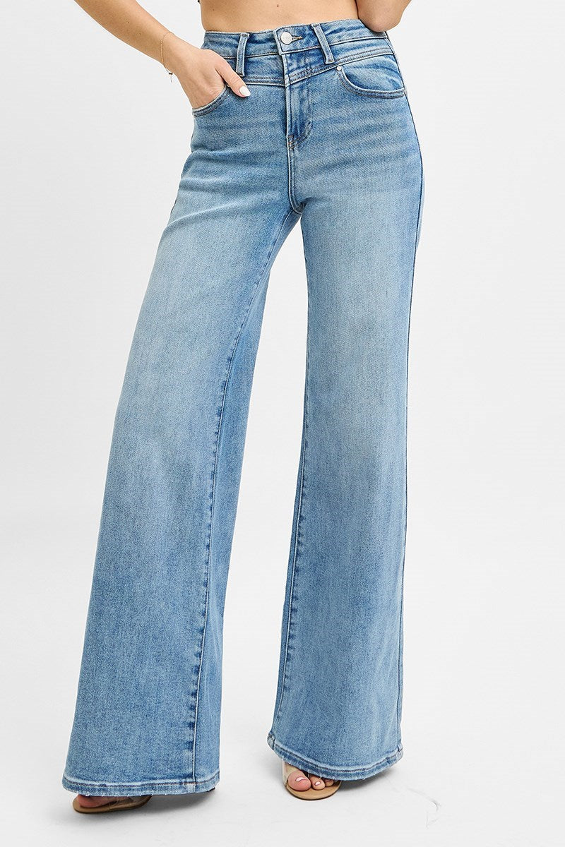 Risen Wide Front Yoke Jeans