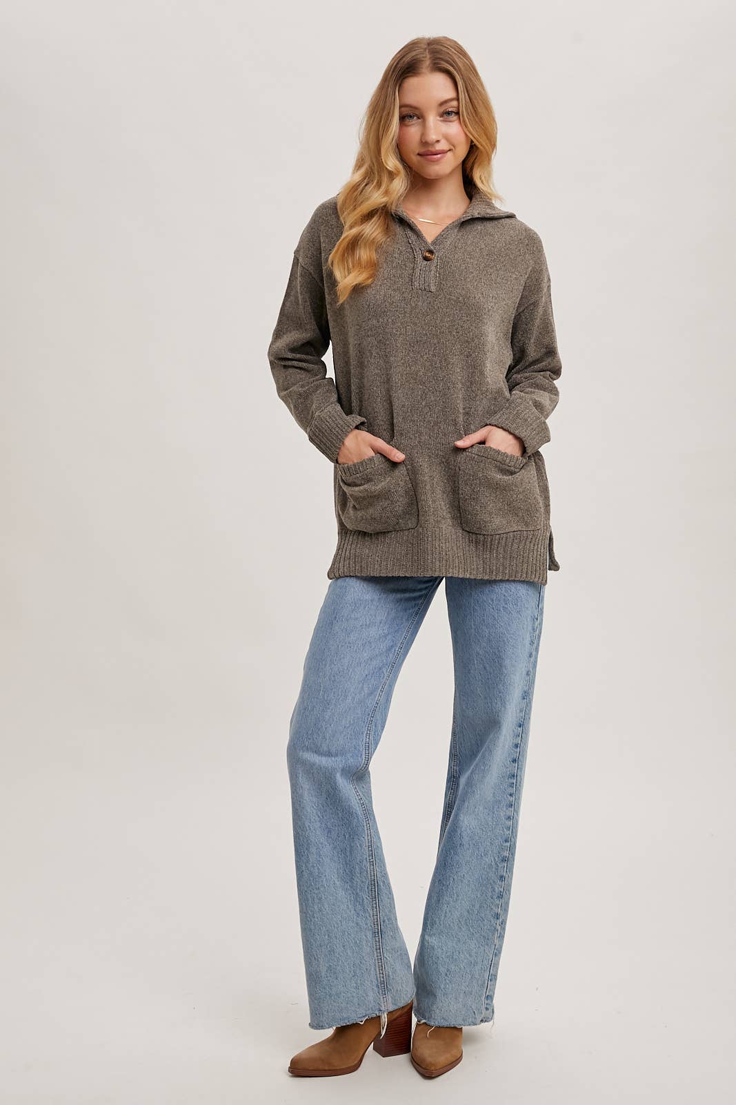 Ribbed Knit Sweater Pullover