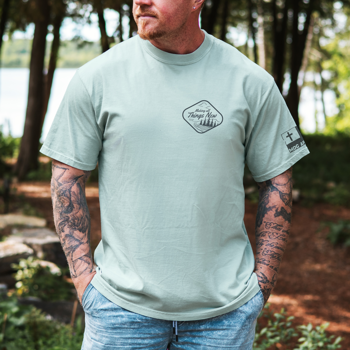 Streams In the Wasteland Christian Graphic Tee