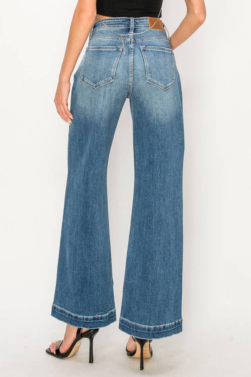 High Rise Relaxed Flare Denim