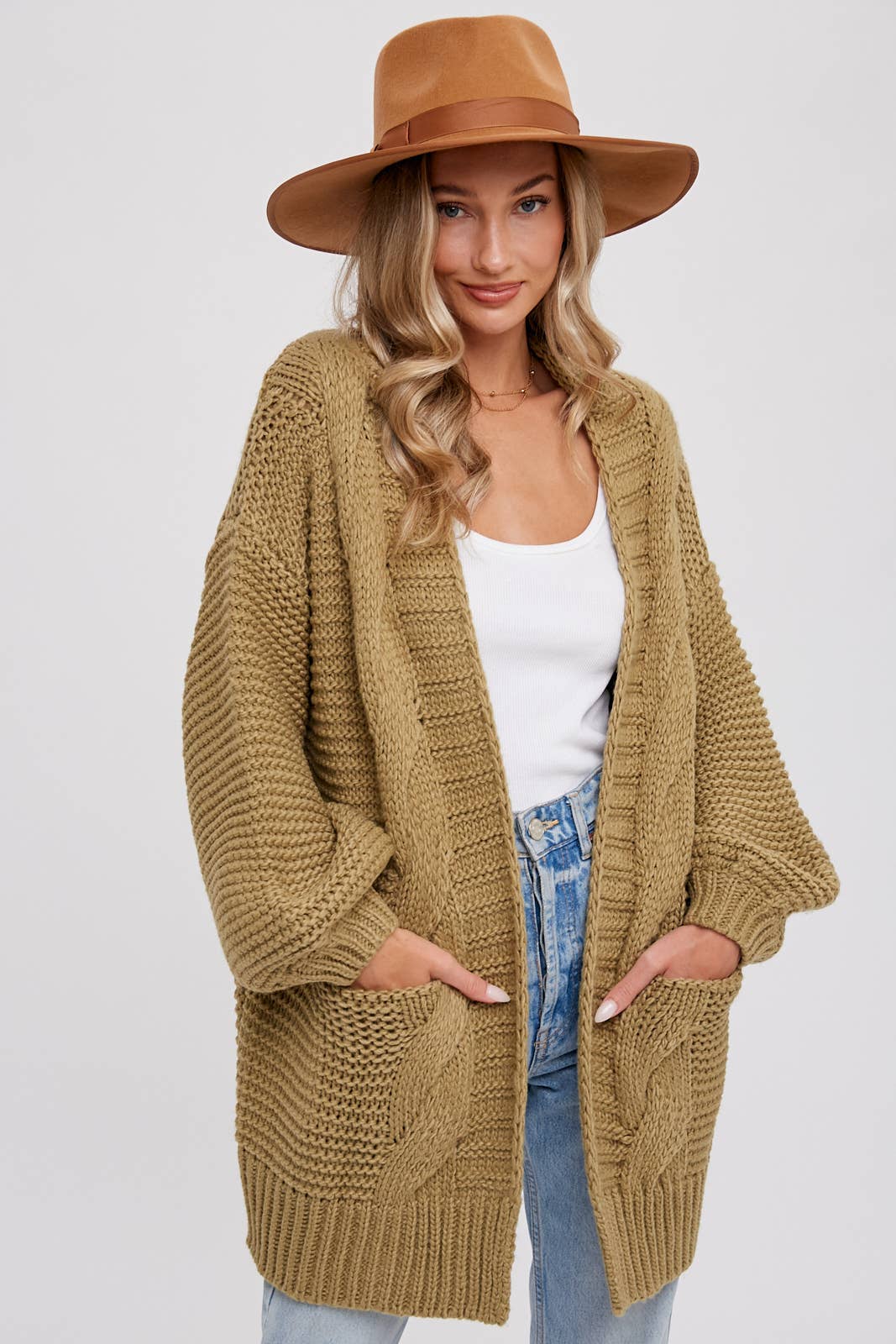 Chunky Cable Knit Cardigan