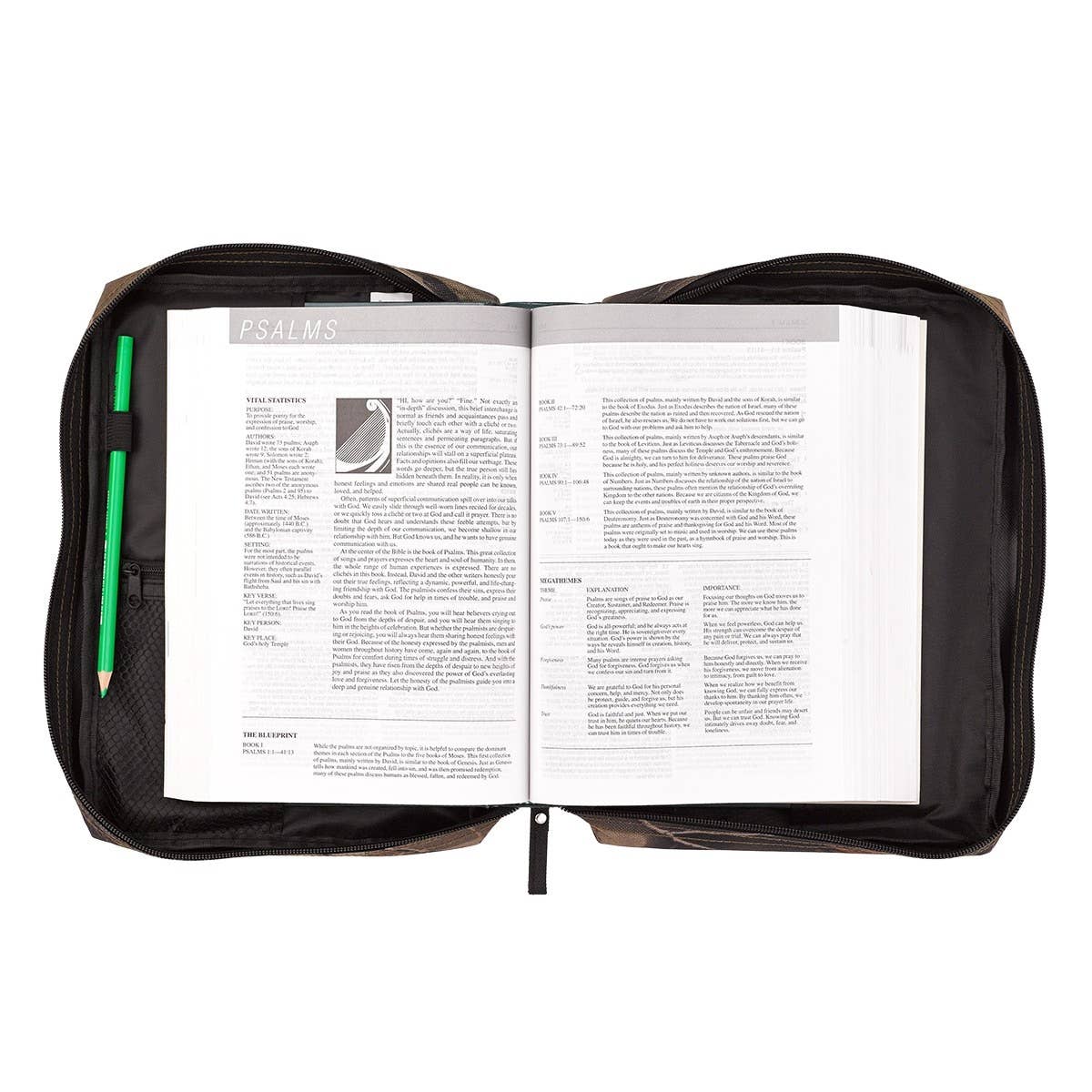 Bible Cover Organizer Camouflage Stand Firm 1 Cor 16:13: Large
