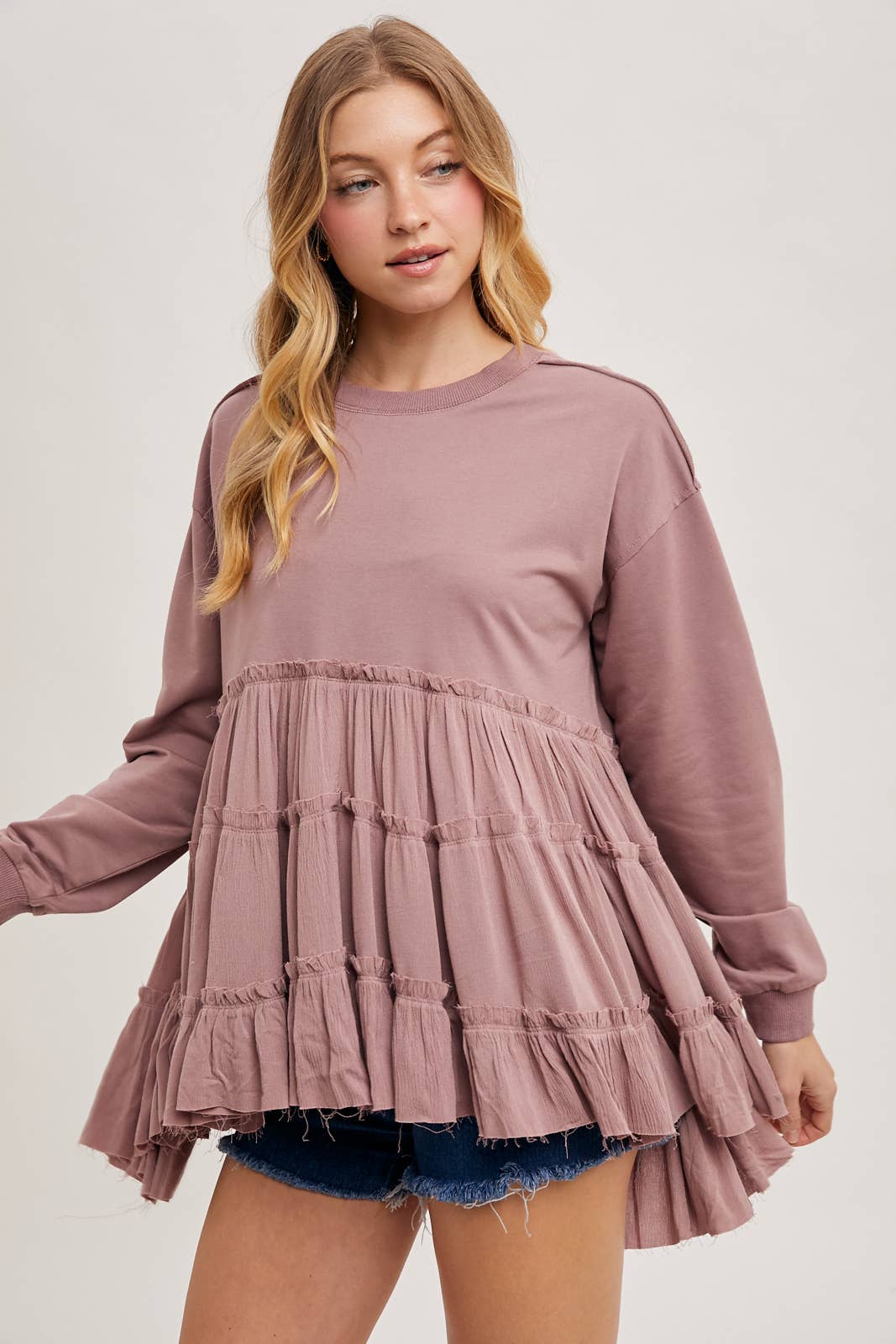 Tiered Ruffled Hem Top