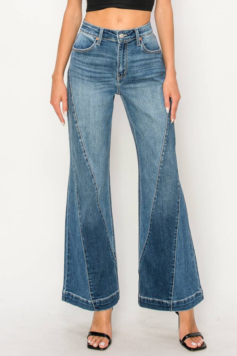 High Rise Relaxed Flare Denim