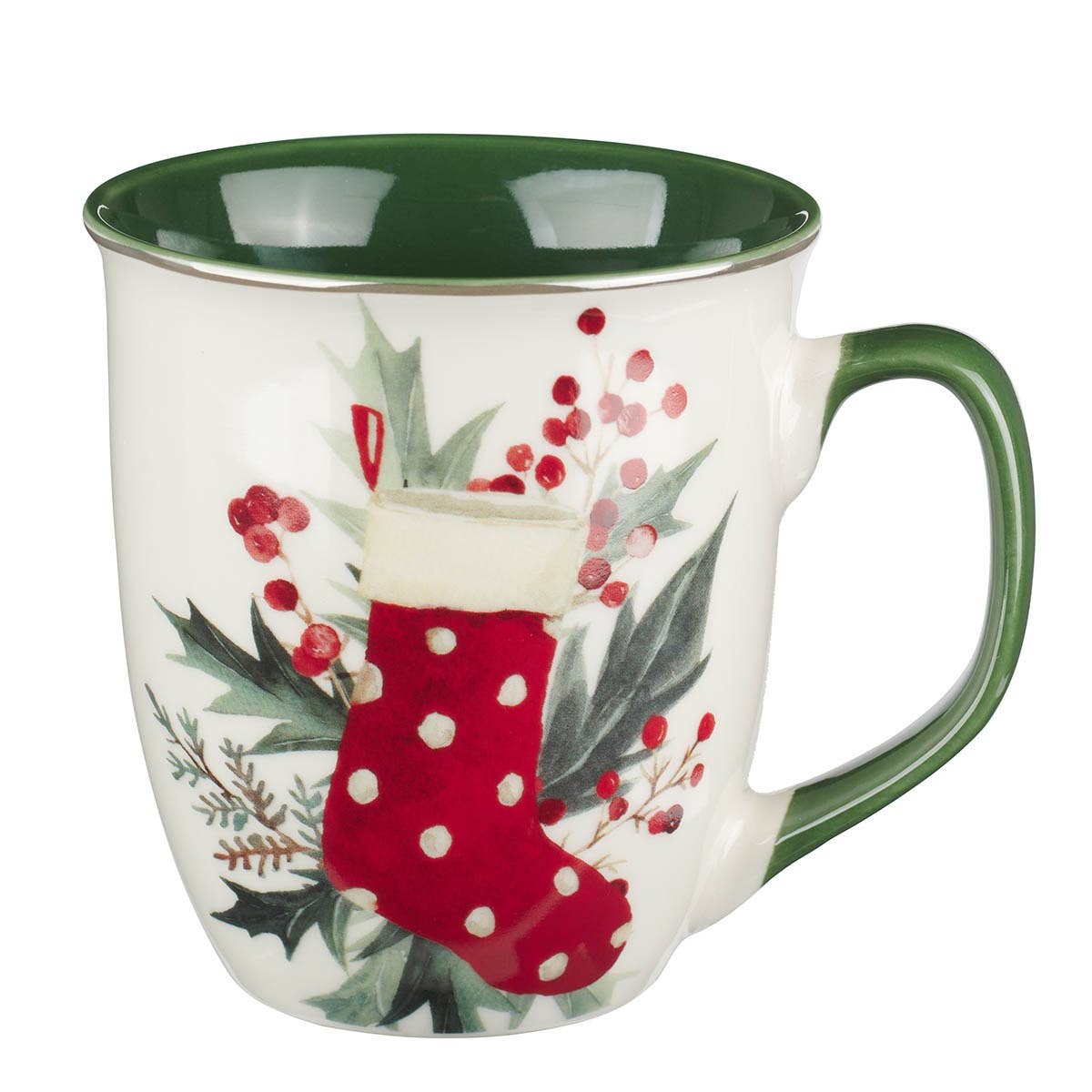 Christmas Time Berry Stocking Mug