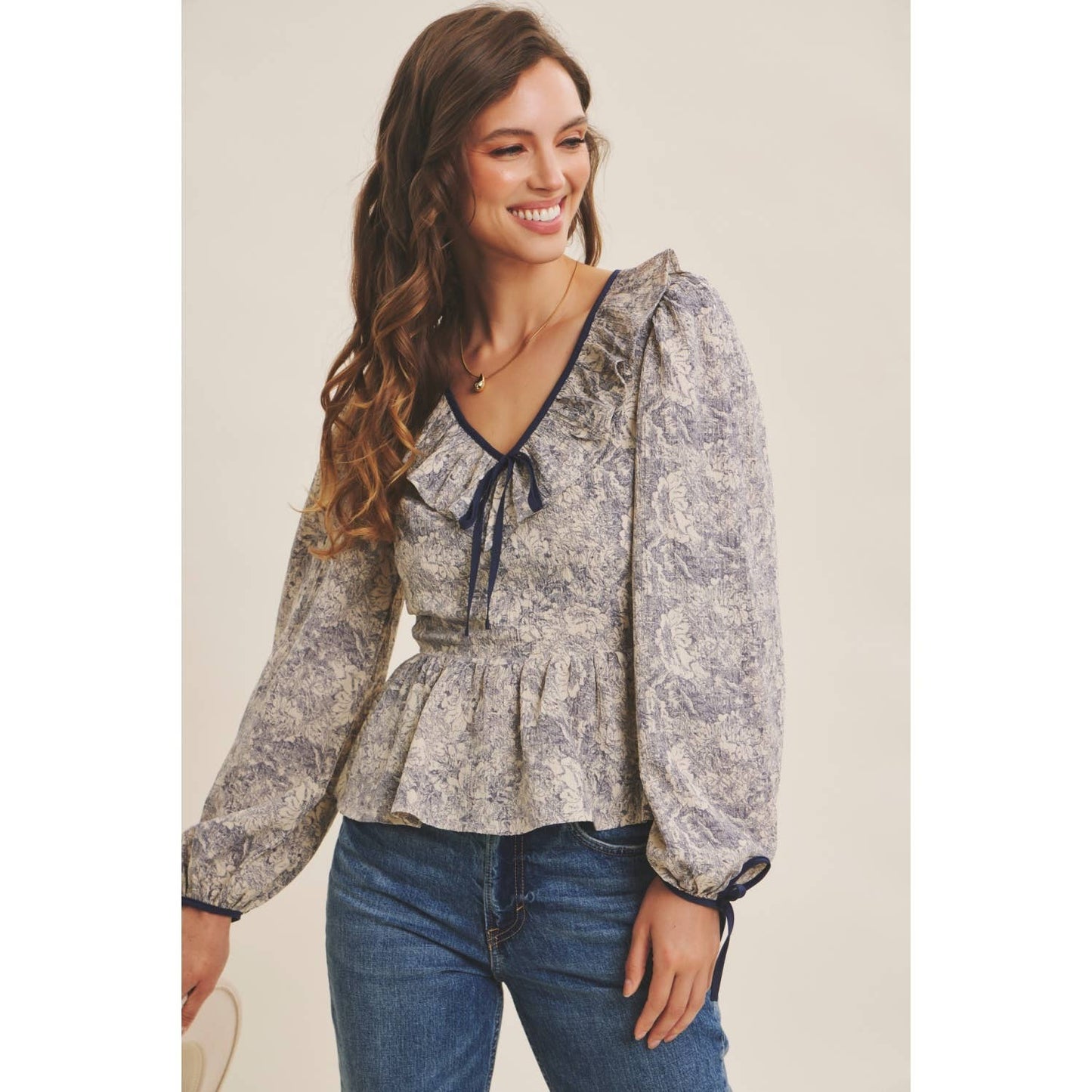 Toile Baby Doll Blouse