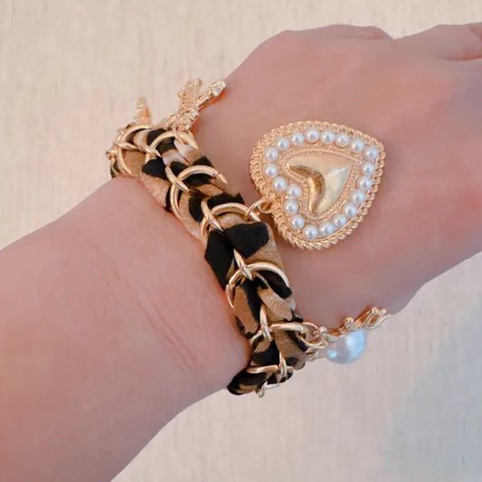 Divine Heart Charm Scarf Bracelet