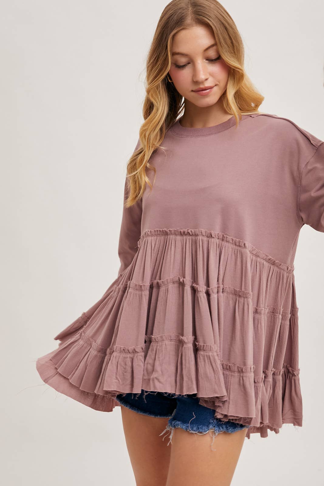 Tiered Ruffled Hem Top