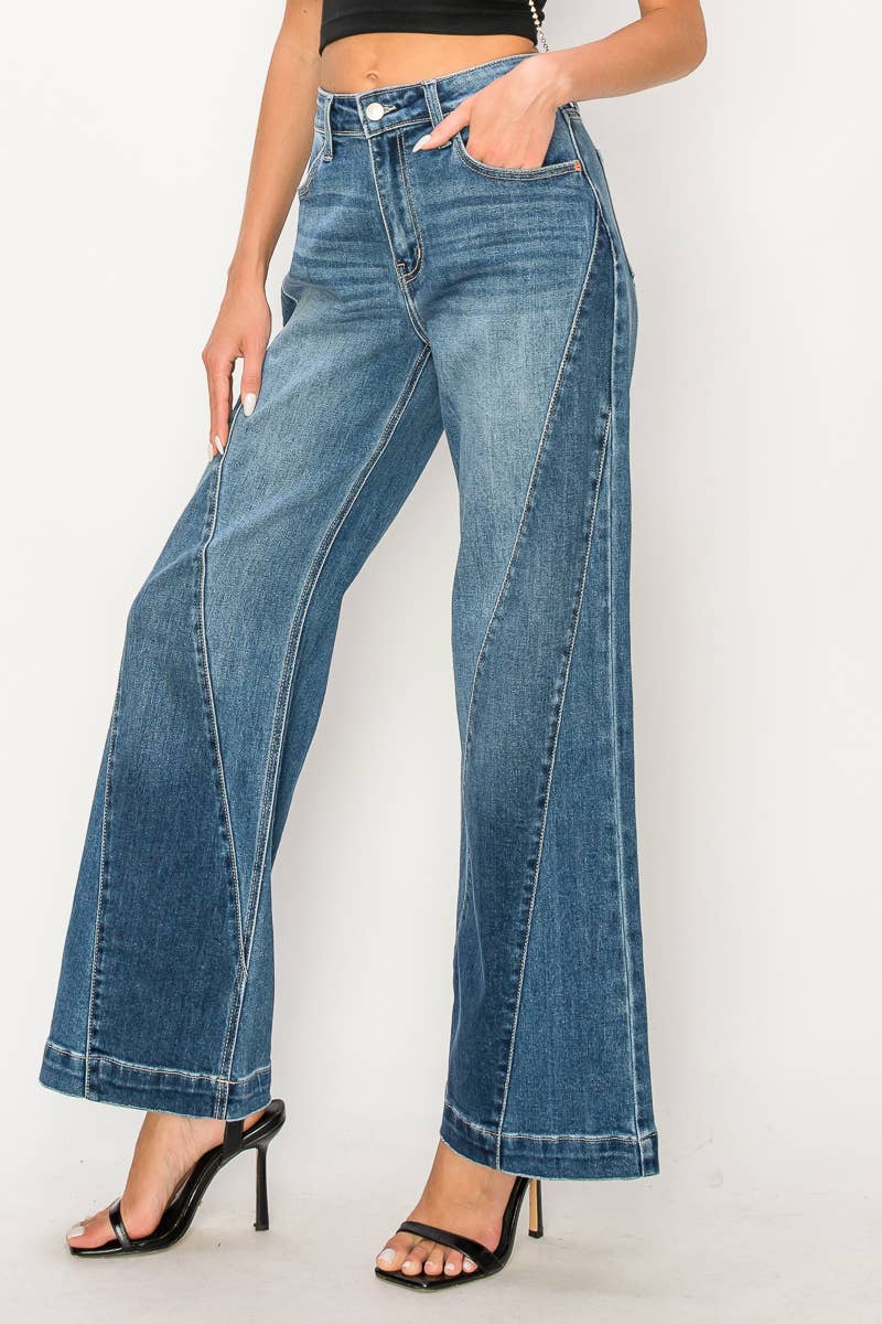 High Rise Relaxed Flare Denim
