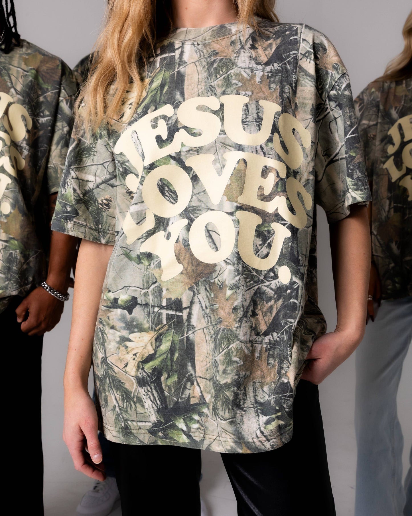 Jesus Loves You Graphic Tee (CAMO)