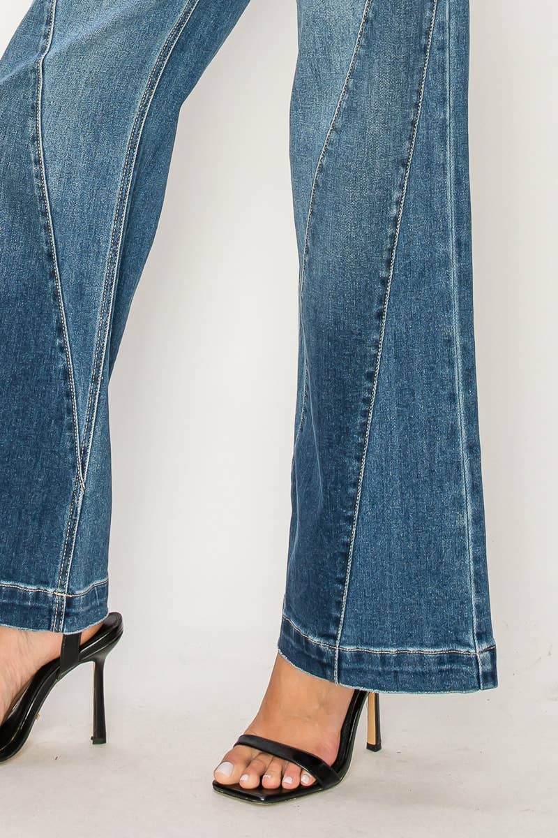 High Rise Relaxed Flare Denim